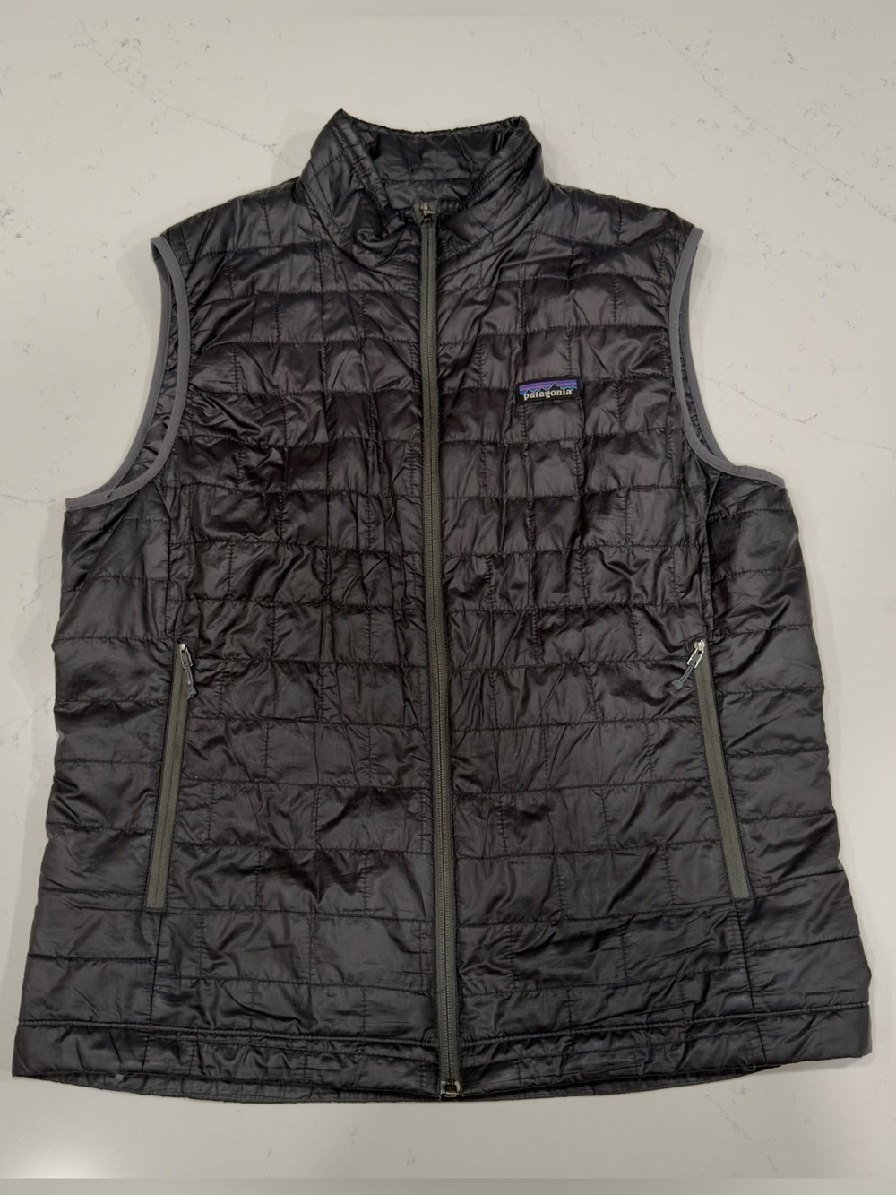 Patagonia Men’s Black Nano Puff Vest - Large